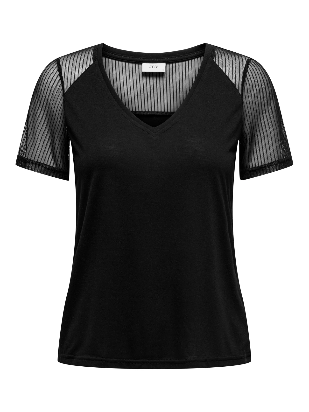 Black mesh stripe top online