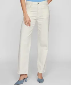 VILA KELLY JAF STRAIGHT LEG JEANS OFF WHITE