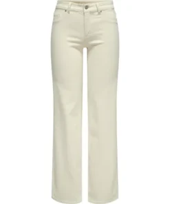 ONLY BLUSH MID RISE STRAIGHT LEG JEANS ECRU