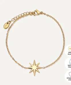D&X GOLD STAR BRACELET DB2244K