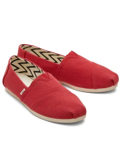 TOMS RED RECYCLED COTTON CANVAS