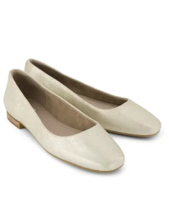 TOMS CHAMPAGNE METALLIC SUEDE SHOE