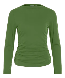 VILA ALEDA FUNNELNECK L/S TOP CACTUS GREEN