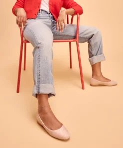 TOMS PALE ROSE METALLIC SUEDE SHOE