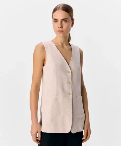 OBJECT SANNE LONG VEST SANDSHELL