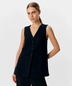 OBJECT SANNE LONG VEST BLACK