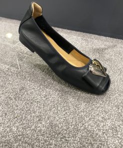 LORETTA VITALE BLACK LEATHER PUMP W5311