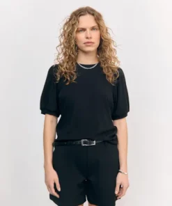 OBJECT JAMIE S/S TOP BLACK