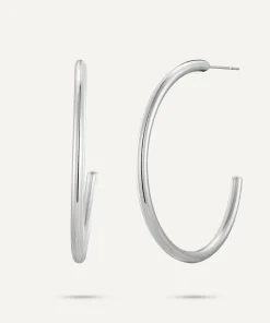 D&X SILVER HOOP EARRING DE1242S