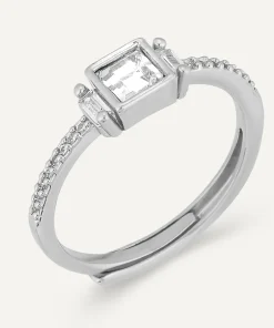 D&X ADJUSTABLE SILVER RING DR0516R