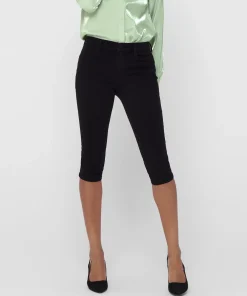 ONLY RAIN BLACK DENIM CAPRI JEANS