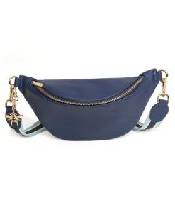 ALICE WHEELER NAVY BANANA BAG
