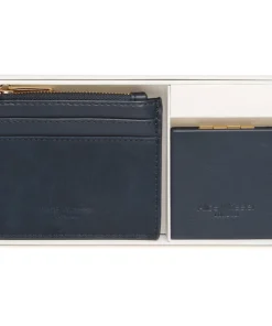 ALICE WHEELER VERONA COIN PURSE AND COMPACT MIRROR SET NAVY