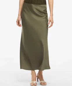 VILA ELLETTE MIDI SKIRT DUSTY OLIVE