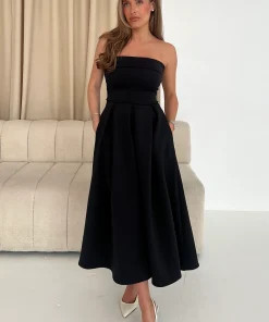 GIRL IN MIND DANNI STRAPLESS DRESS BLACK
