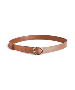 PIECES LUNA PU JEANS BELT COGNAC / GOLD BUCKLE