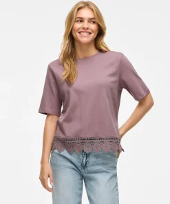 VILA PAVIA CROCHET DETAIL TOP TOADSTOOL