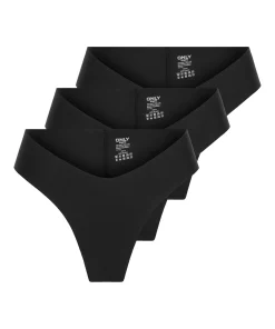 ONLY TRACY V-CUT CHEEKY BRIEF BLACK 3-PACK