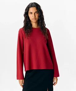 OBJECT REYNARD O-NECK PULLOVER DARK RED
