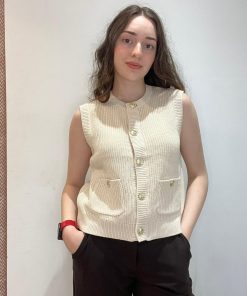 JDY STELLA KNIT VEST BEIGE