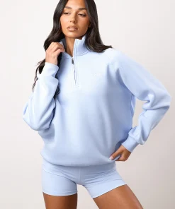 GYM KING 365 RAGLAN SLEEVE FUNNELNECK TOP HYDRANGEA BLUE