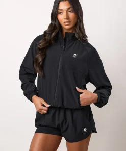 GYM KING WOVEN WINDBREAKER BLACK