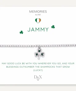 D&X MEMORIES SILVER BRACELET GOOD LUCK CHARM