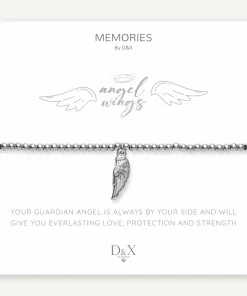 D&X MEMORIES SILVER BRACELET ANGEL WING