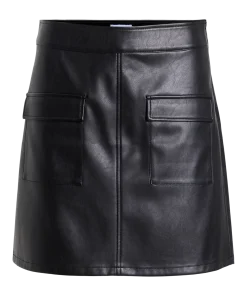 VILA PROUD FAUX LEATHER SKIRT