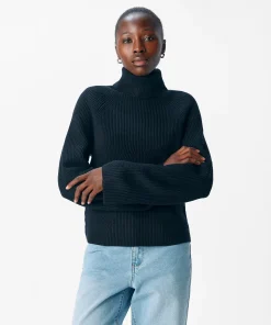 OBJECT VIOLA ROLLNECK KNIT IN BLACK COLOUR