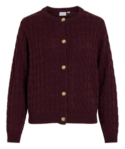 VILA PENNE CARDIGAN IN WINETASTING