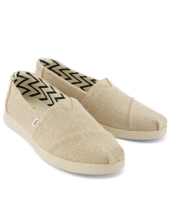 TOMS HERITAGE CANVAS SHOES IN NATURAL UNDYED