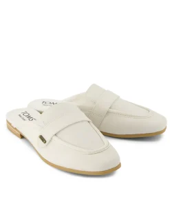 TOMS LYNETTE MULES IN LIGHT SAND LEATHER