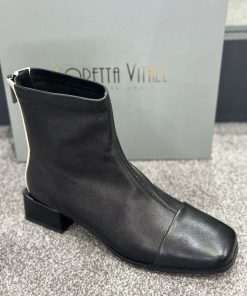LORETTA VITALE BOOTS W5328 BLACK / CREAM