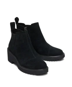 TOMS MAUDE BOOTS IN BLACK SUEDE