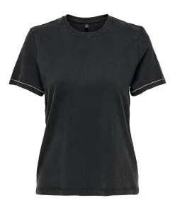 ONLY RASSI DETAIL TEE BLACK