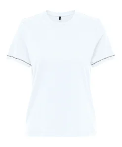 ONLY RASSI SS DETAIL TEE WHITE