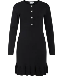 VILA SWAY SHORT KNIT DRESS BLACK