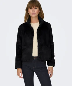 ONLY VIDA NEW FAUX FUR JKT BLACK