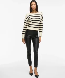 VILA COMMIT COATED LEGGINGS IN BLACK COLOUR