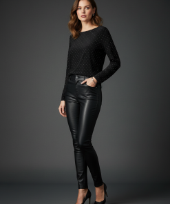 VILA ELLIE BOAT NECK TOP IN BLACK