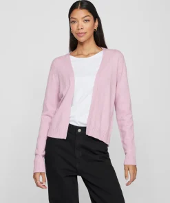 VILA RIL SHORT OPEN CARDIGAN IN WINSOME ORCHID COLOUR