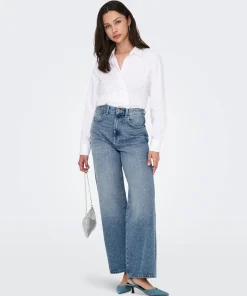 ONLY HOPE RHINESTONE WIDE LEG JEANS