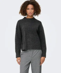 ONLY HOUSTON KNIT IN DARK GREY MELANGE