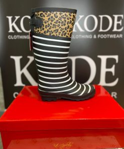 KATE APPLEBY WELLIES IN BLACK LEOPARD