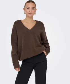 ONLY MARI LOOSE JUMPER IN CHOCOLATE COLOUR