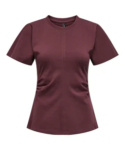 ONLY MARIE RUCHING TOP IN DECADENT CHOCOLATE
