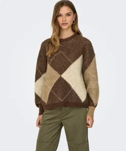 ONLY NOEME SWEATER IN CHESTNUT COLOUR