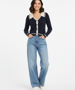 ONLY ZOE CARDIGAN IN NAVY / WHITECAP GREY COLOUR