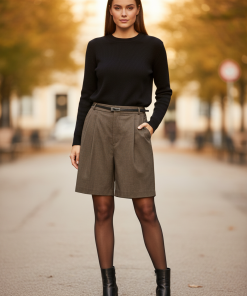 ONLY GARIA CHECK SHORTS WITH BELT